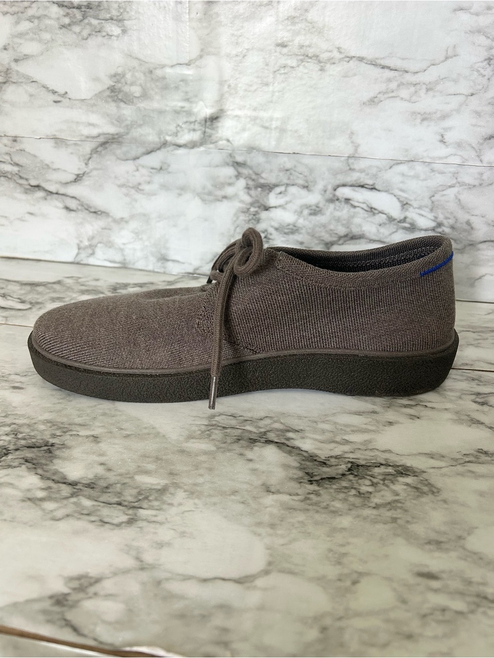 Rothy’s men’s size 11 The Monty Sneakers Lace Up dress shoe Gray Wool Blend Shoe - Picture 7 of 11